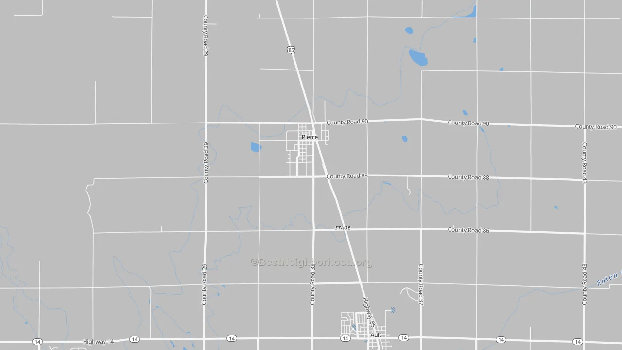 Transit Grade map of Pierce, CO