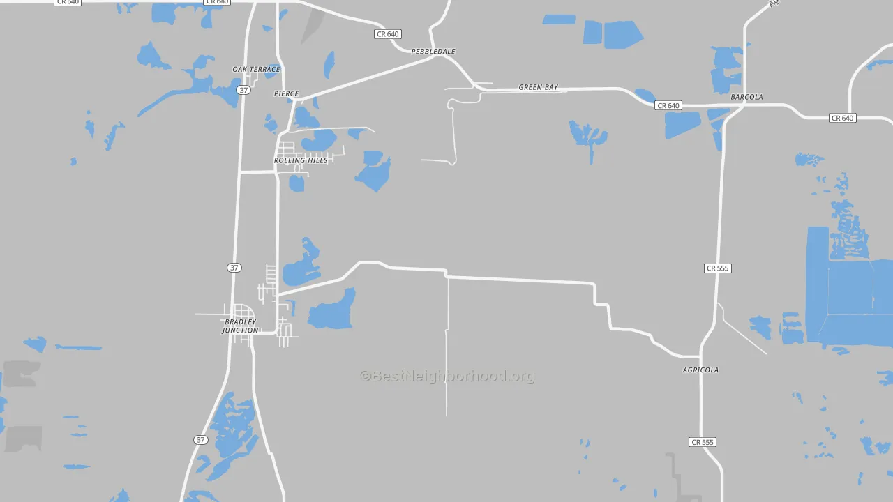 Transit Grade map of Pierce, FL