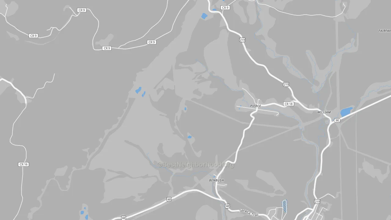 Transit Grade map of Pierce, WV