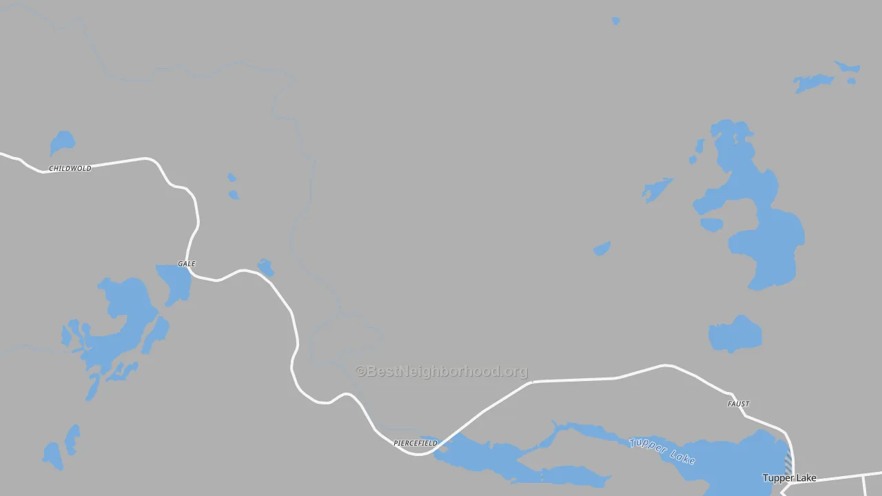 Transit Grade map of Piercefield, NY