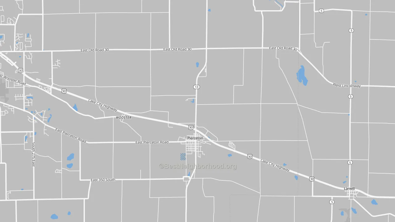 Transit Grade map of Pierceton, IN