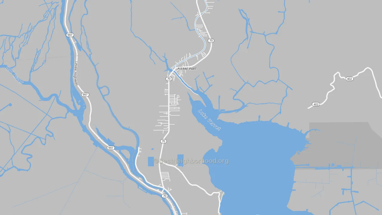 Transit Grade map of Pierre Part, LA