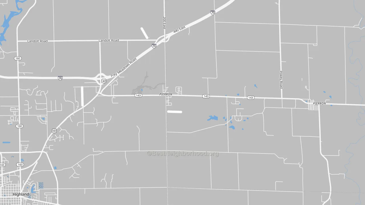 Transit Grade map of Pierron, IL