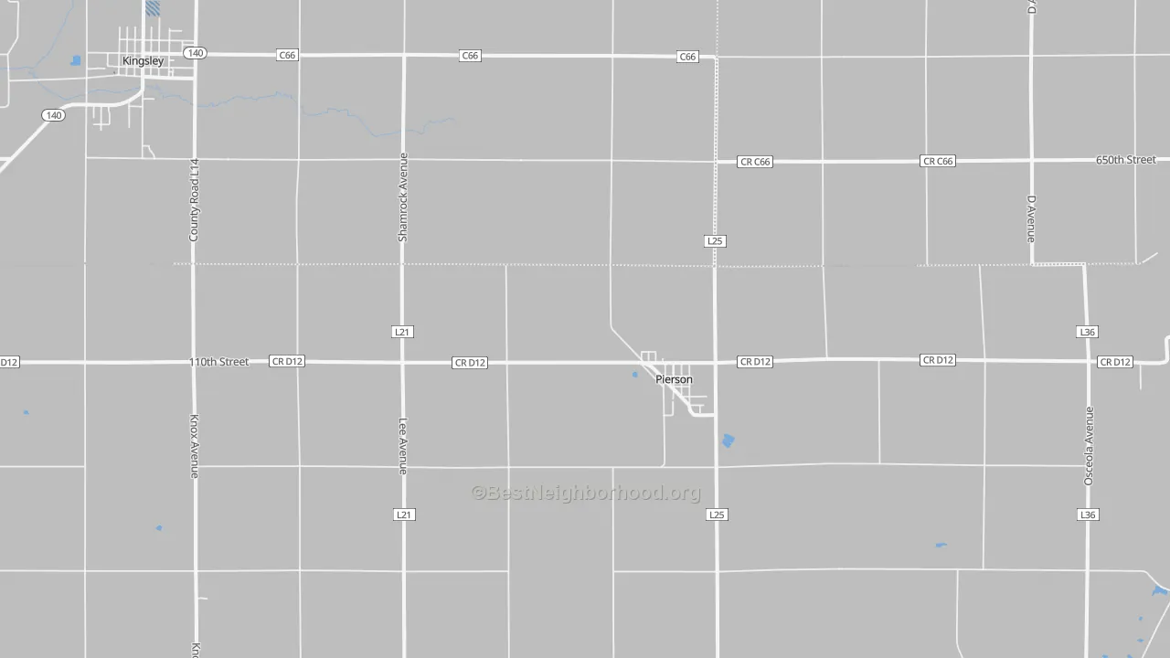 Transit Grade map of Pierson, IA