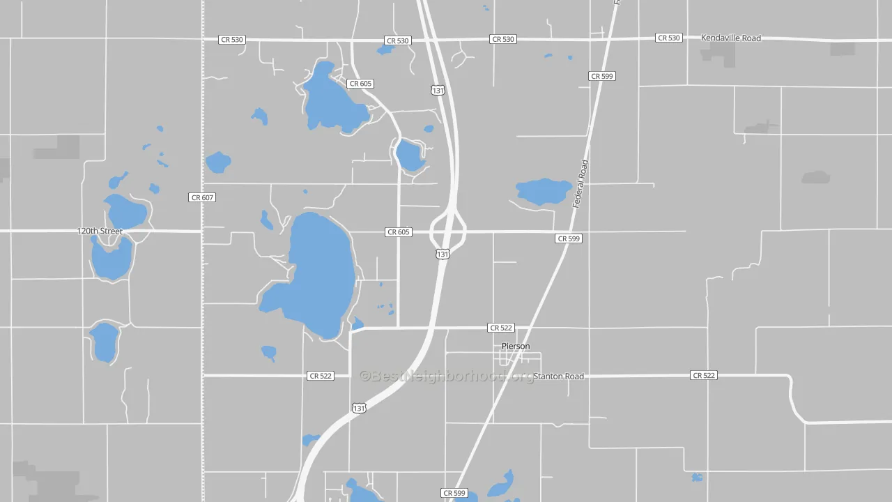 Transit Grade map of Pierson, MI