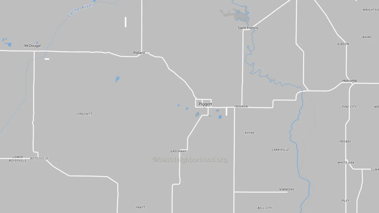 Transit Grade map of Piggott, AR