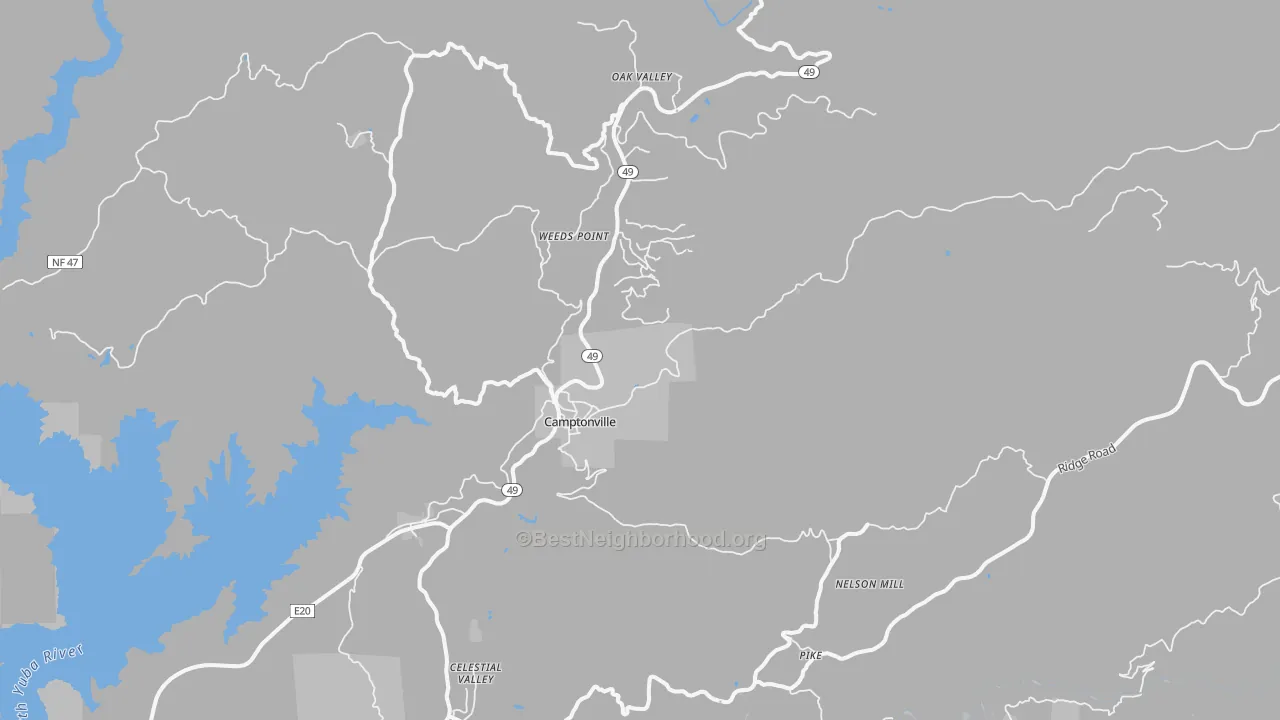Transit Grade map of Pike, CA