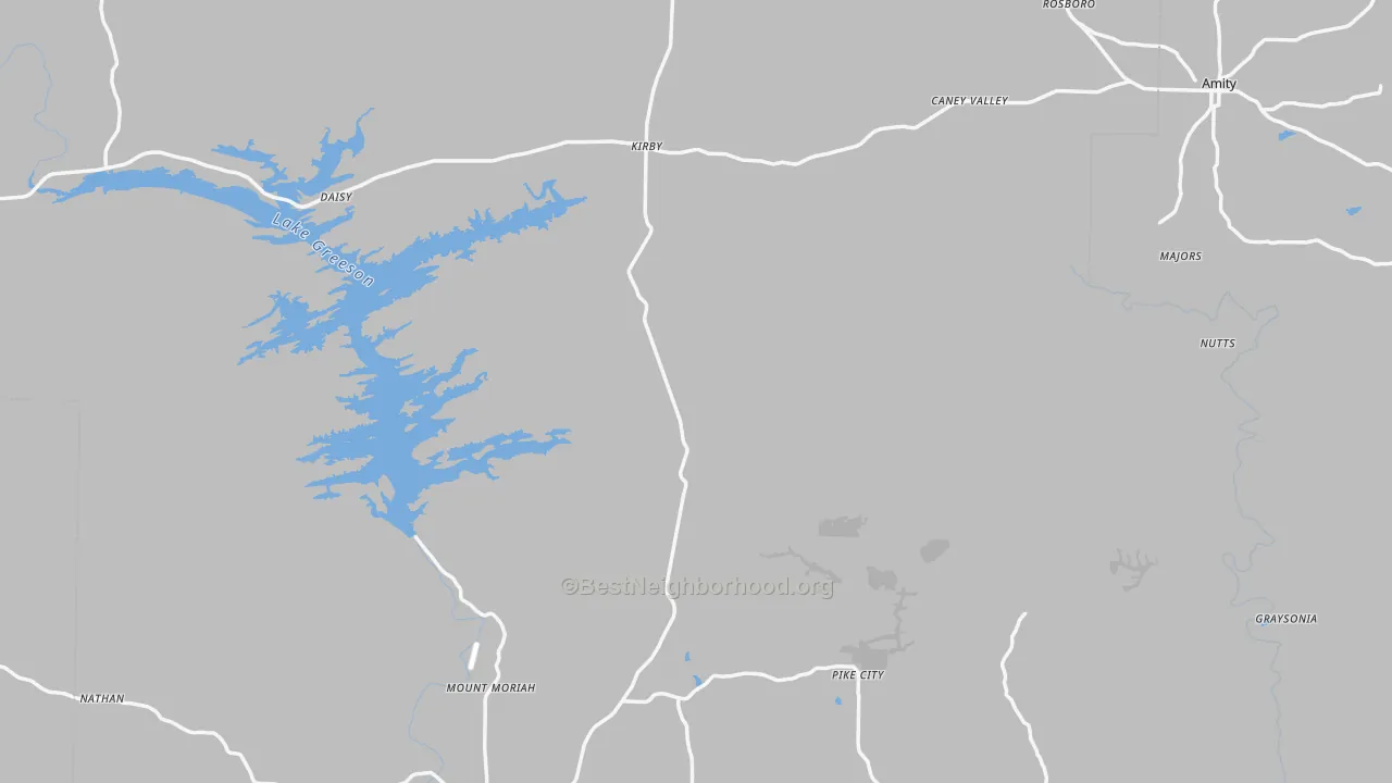 Transit Grade map of Pike County, AR