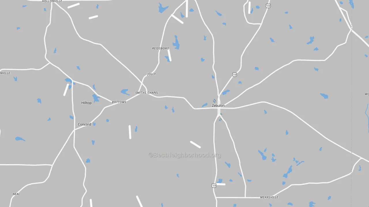 Transit Grade map of Pike County, GA