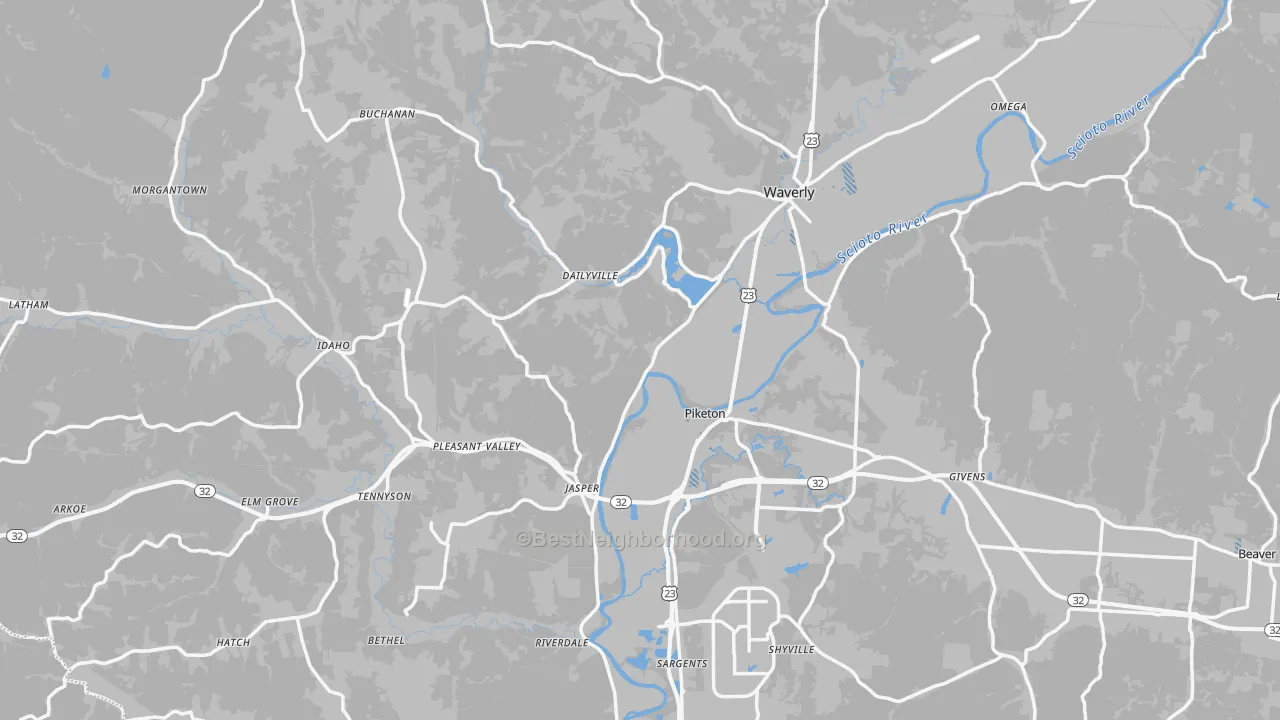 Transit Grade map of Pike County, OH