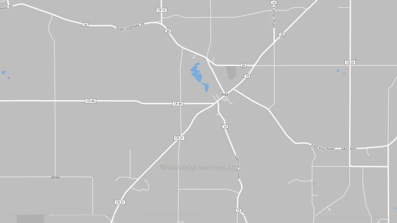 Transit Grade map of Pike, NY