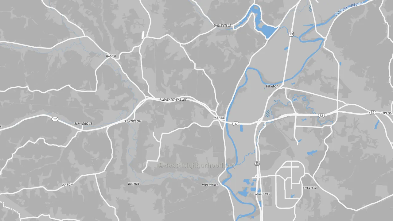 Transit Grade map of Piketon, OH
