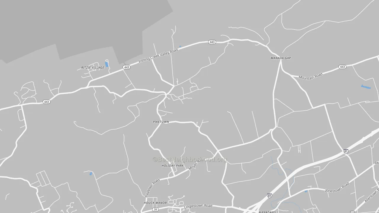 Transit Grade map of Piketown, PA