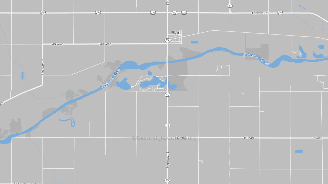 Transit Grade map of Pilger, NE