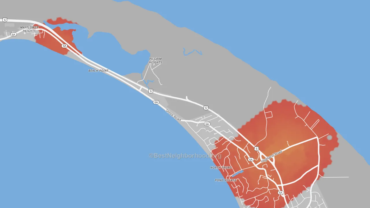 Transit Grade map of Pilgrim Heights, MA