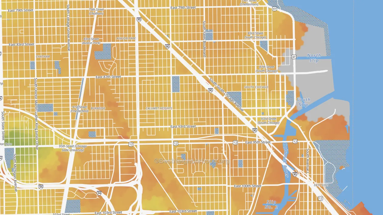 Transit Grade map of Pill Hill, Chicago, IL