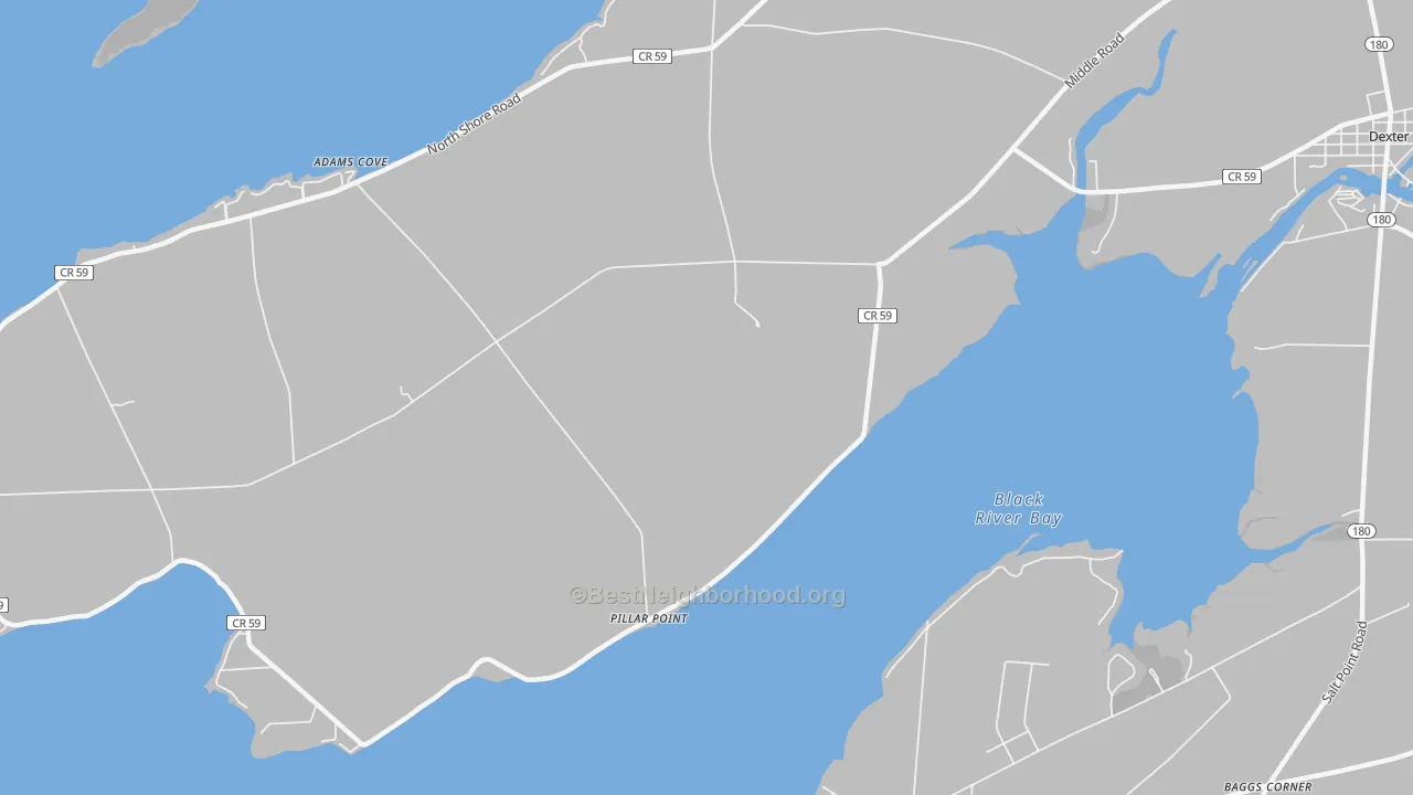 Transit Grade map of Pillar Point, NY