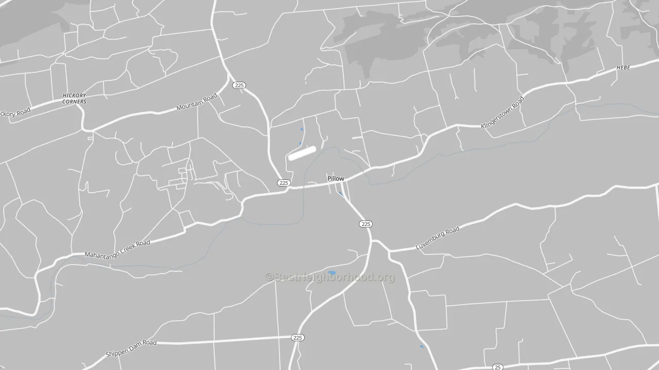 Transit Grade map of Pillow, PA