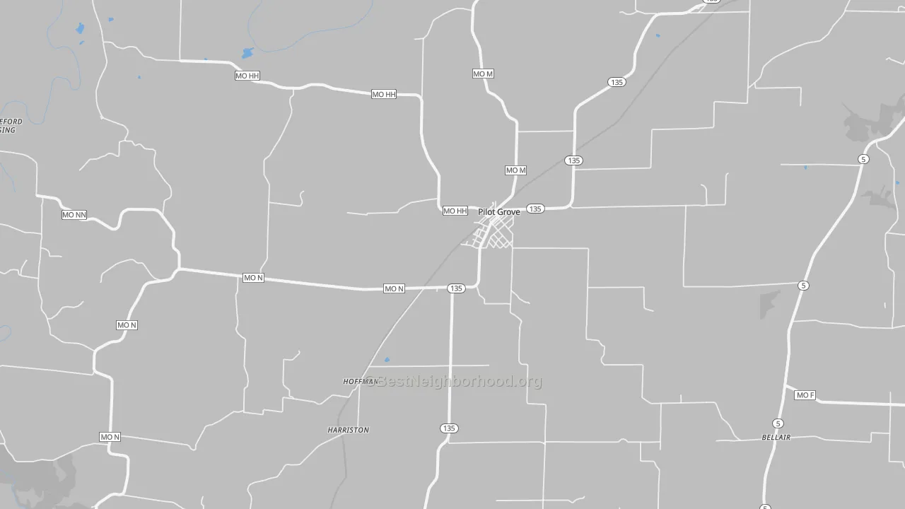 Transit Grade map of Pilot Grove, MO