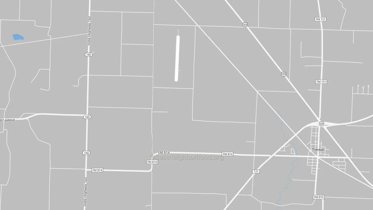 Transit Grade map of Pilot Grove, TX