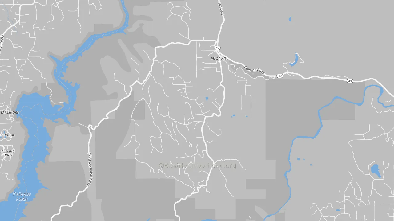 Transit Grade map of Pilot Hill, CA
