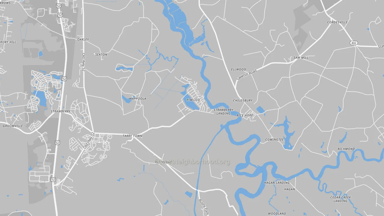 Transit Grade map of Pimlico, SC