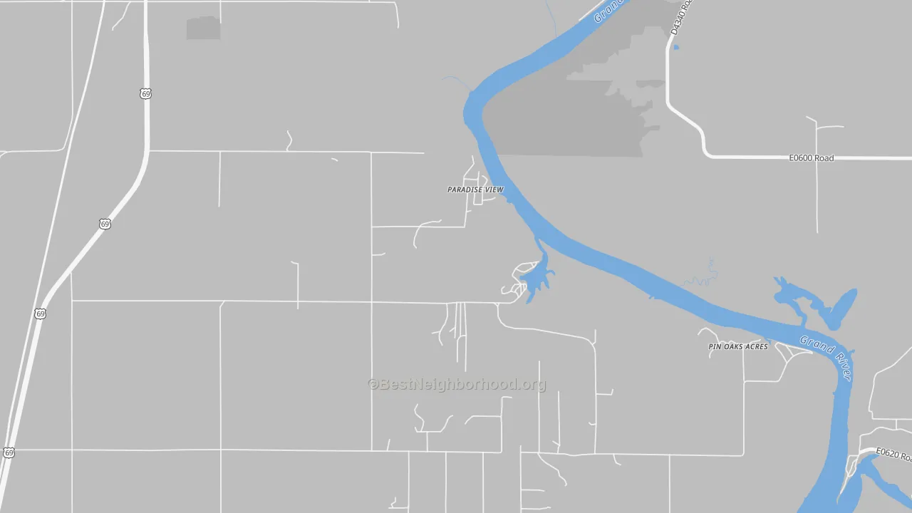 Transit Grade map of Pin Oak Acres, OK