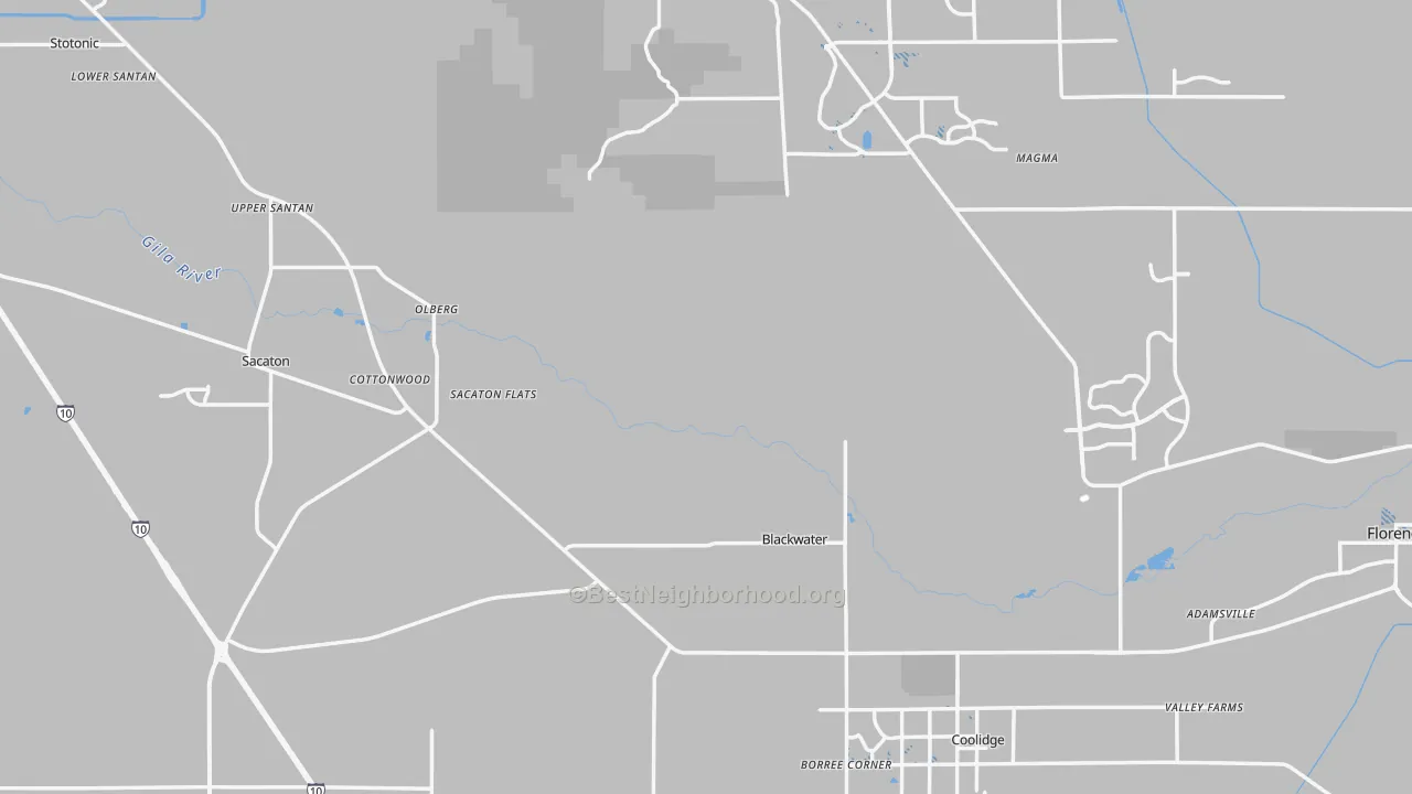 Transit Grade map of Pinal County, AZ