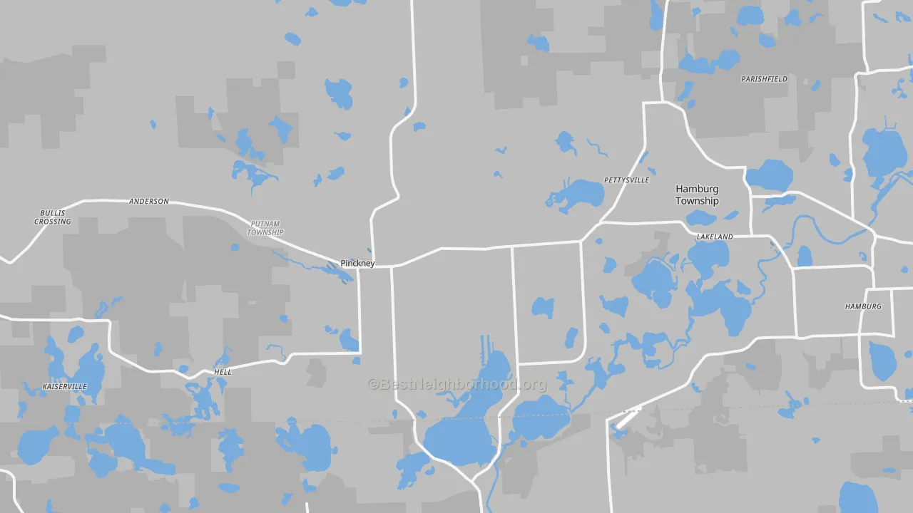 Transit Grade map of Pinckney, MI