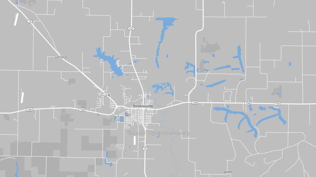 Transit Grade map of Pinckneyville, IL