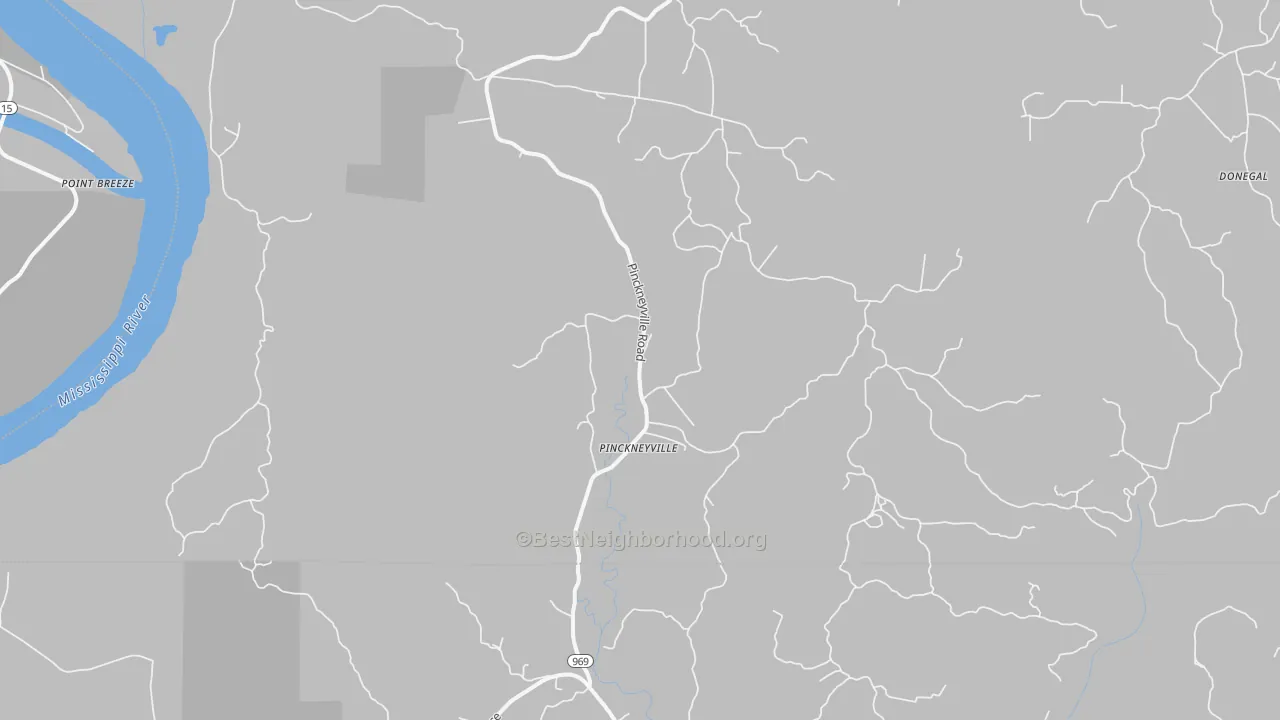 Transit Grade map of Pinckneyville, MS