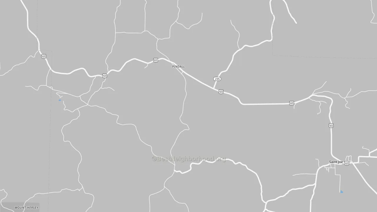Transit Grade map of Pindall, AR