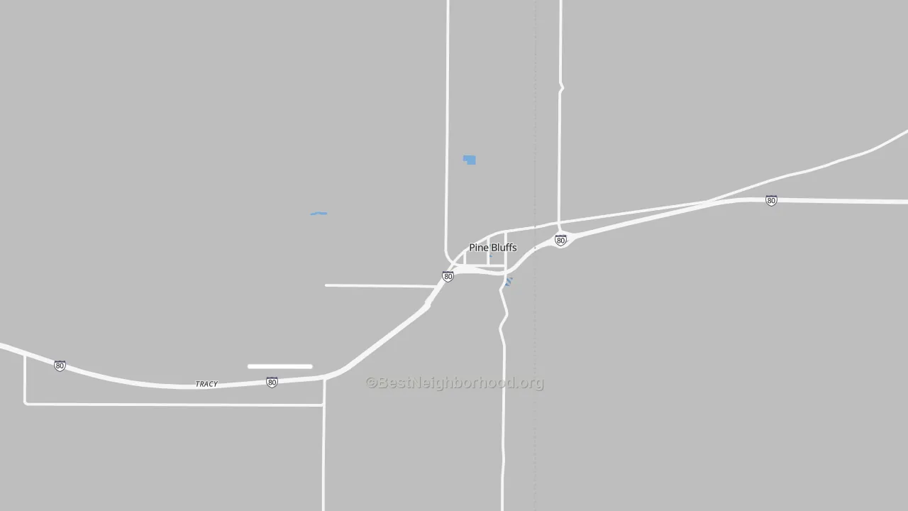 Transit Grade map of Pine Bluffs, WY