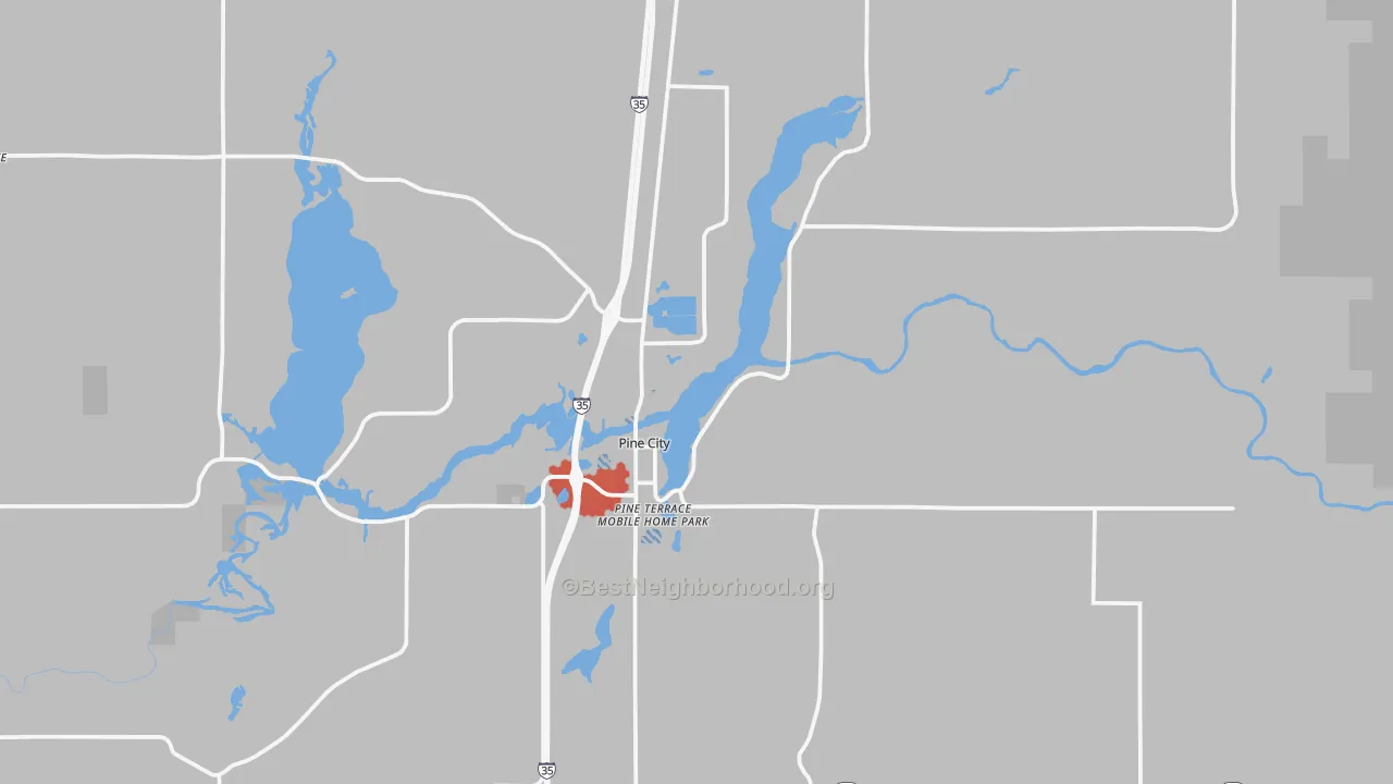 Transit Grade map of Pine City, MN