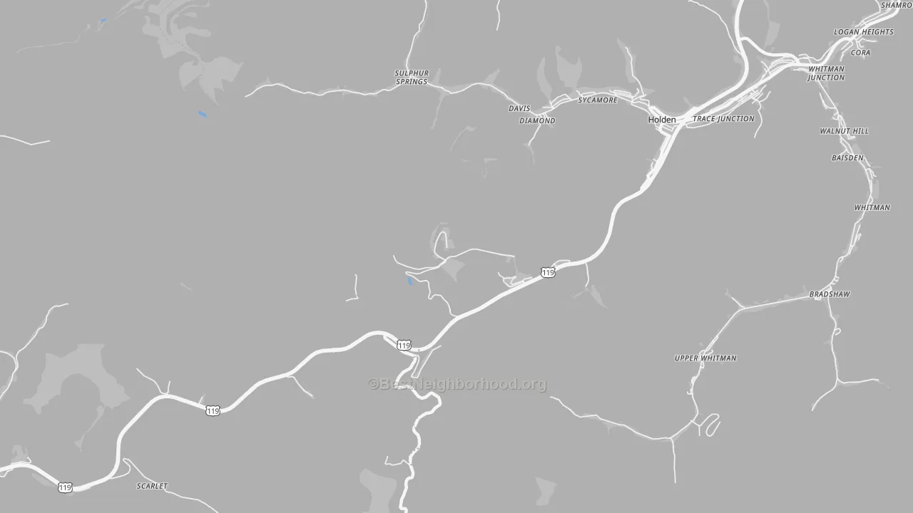 Transit Grade map of Pine Creek, WV