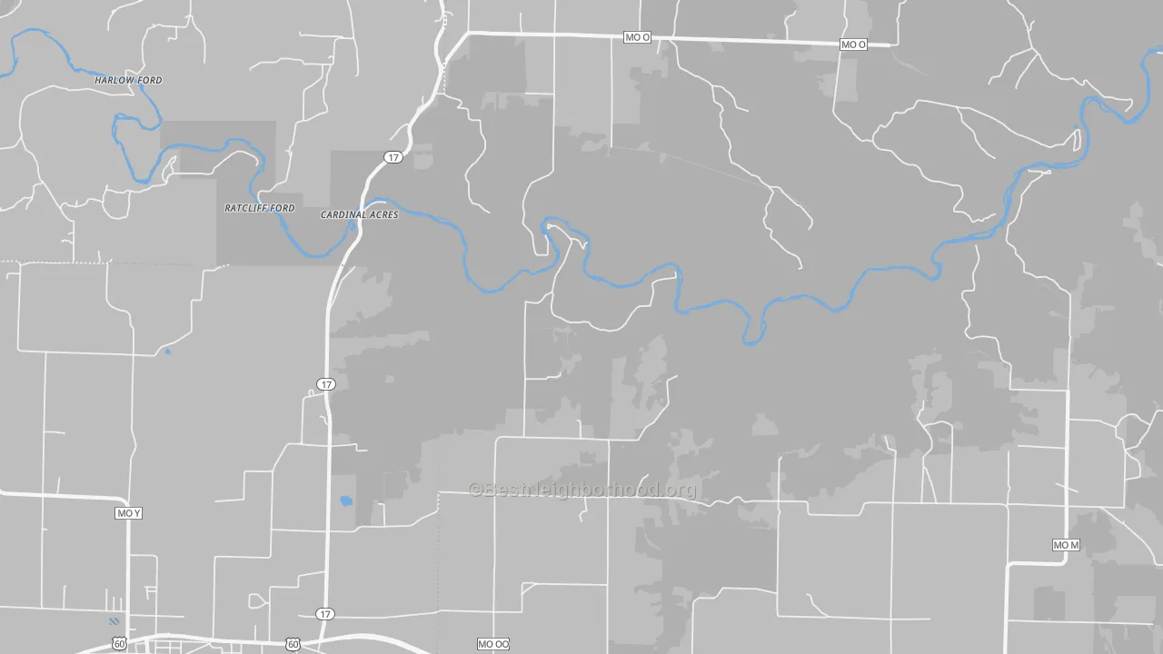 Transit Grade map of Pine Crest, MO