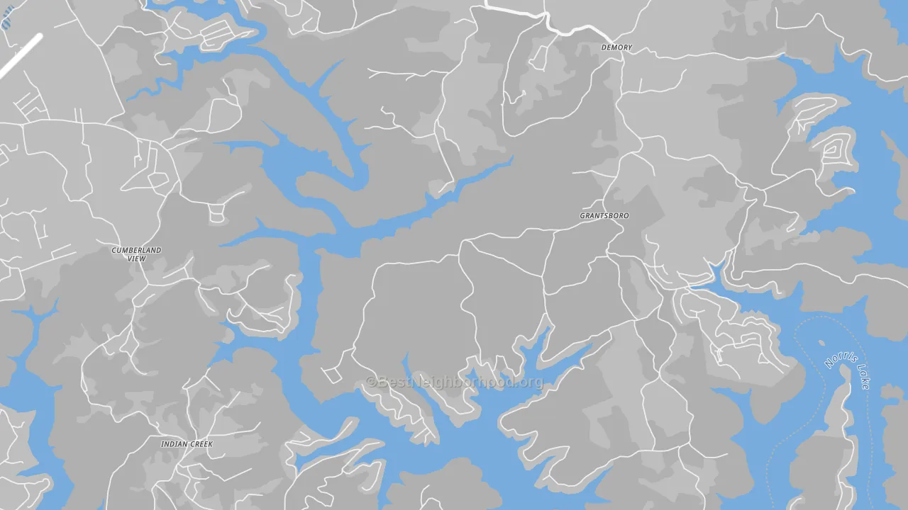 Transit Grade map of Pine Crest, TN