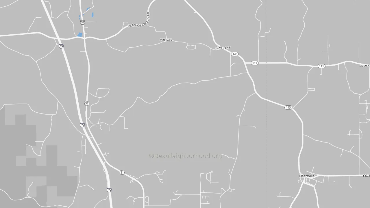 Transit Grade map of Pine Flat, AL