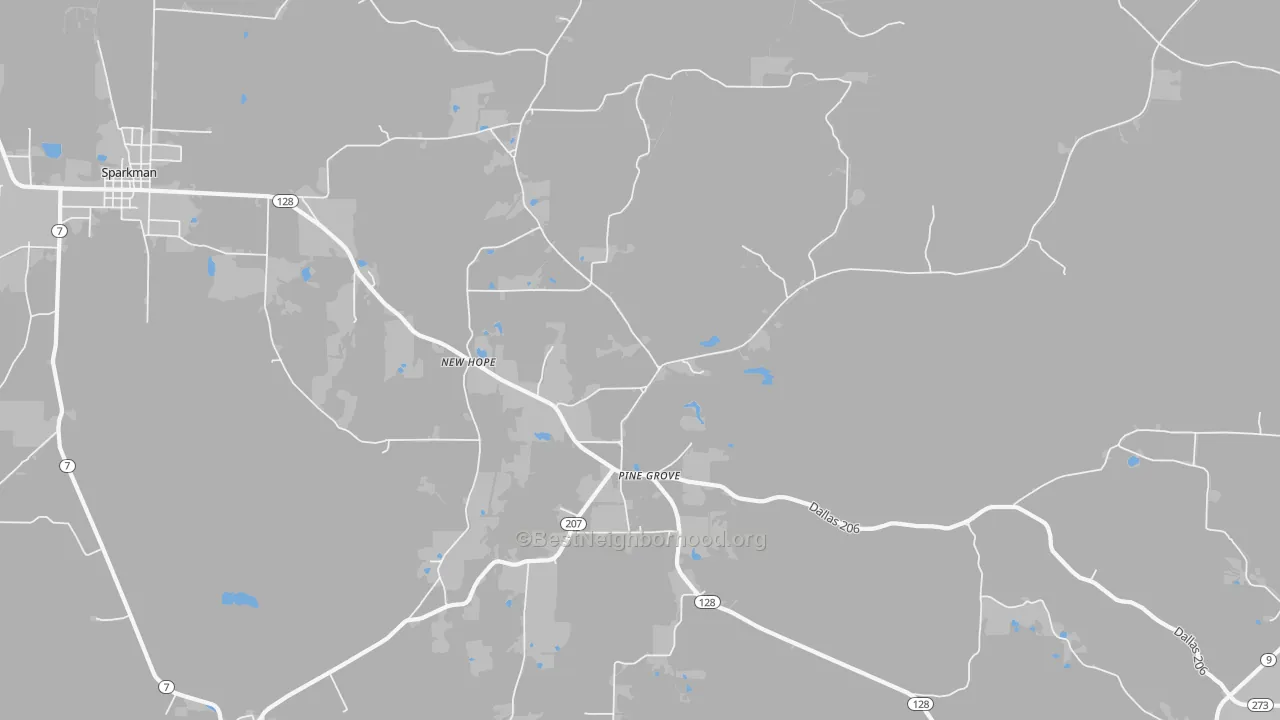 Transit Grade map of Pine Grove, AR