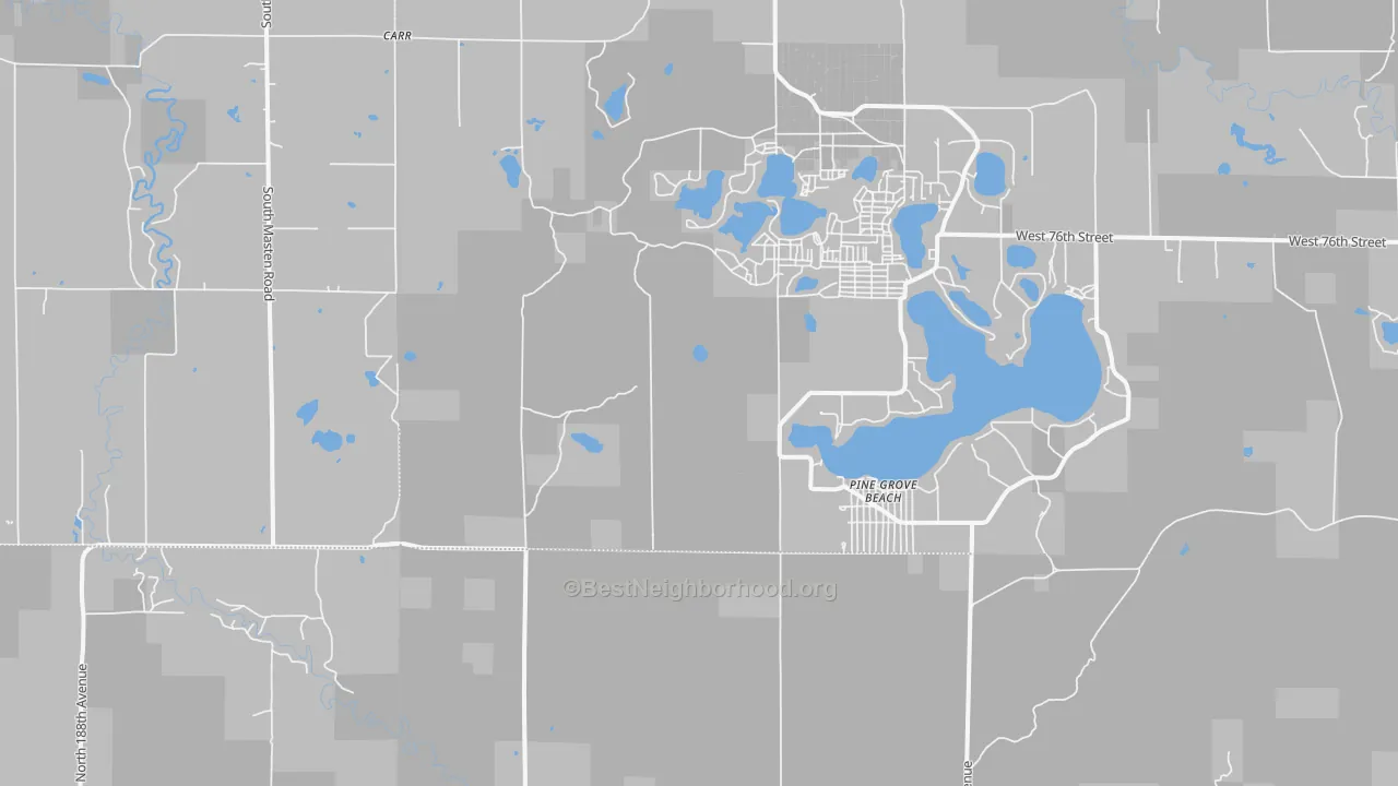 Transit Grade map of Pine Grove Beach, MI