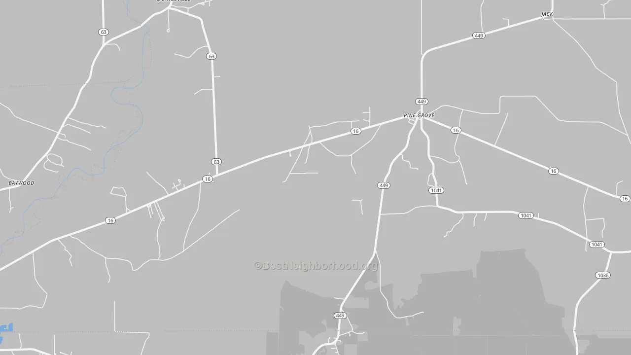 Transit Grade map of Pine Grove, LA