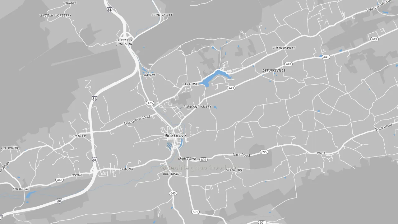 Transit Grade map of Pine Grove, PA