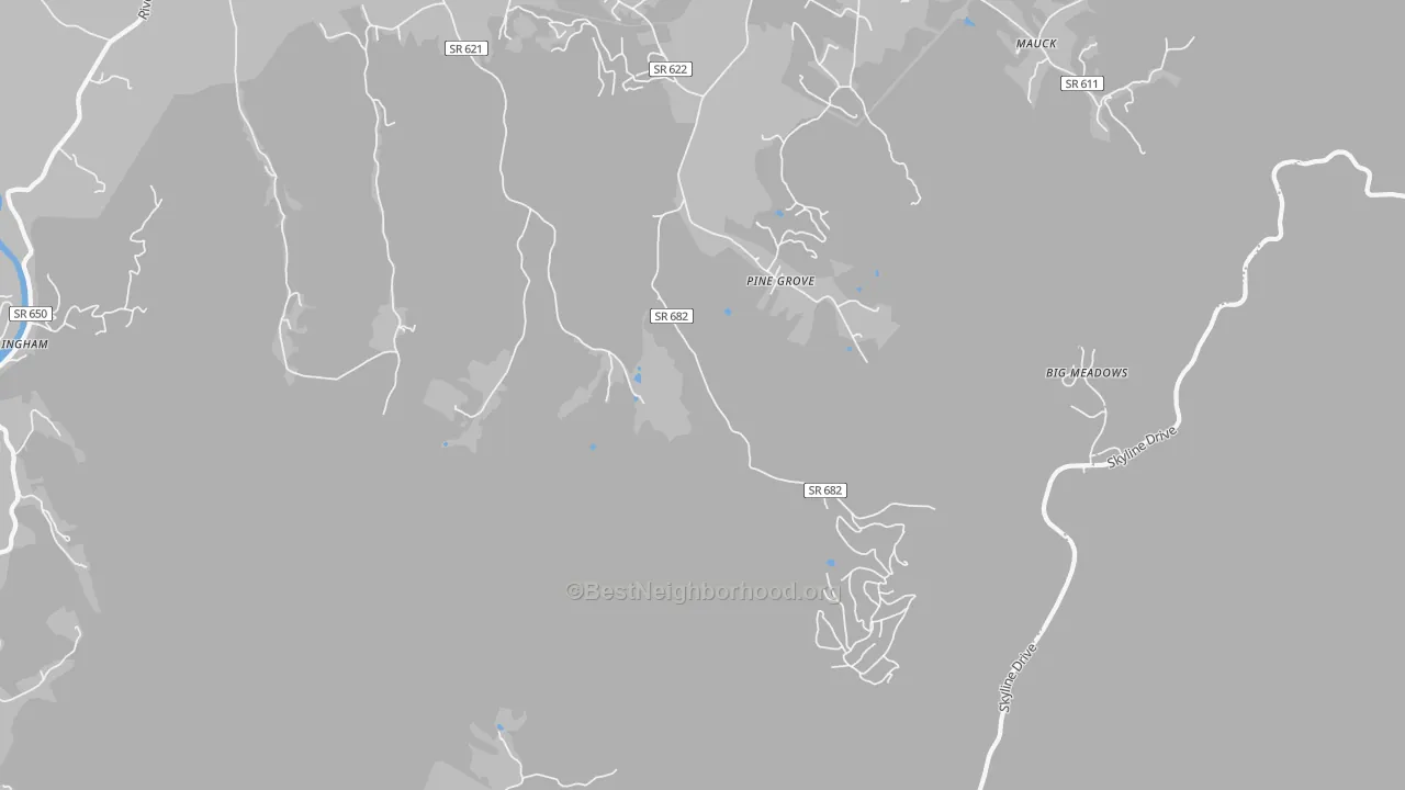 Transit Grade map of Pine Grove, VA