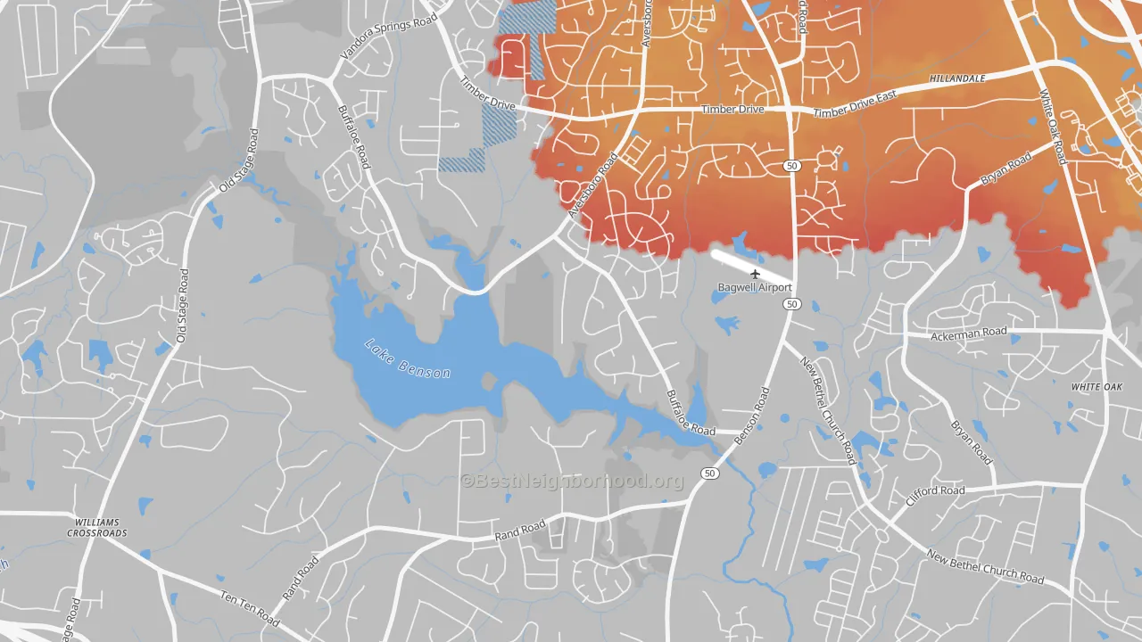 Transit Grade map of Pine Hurst Park, NC