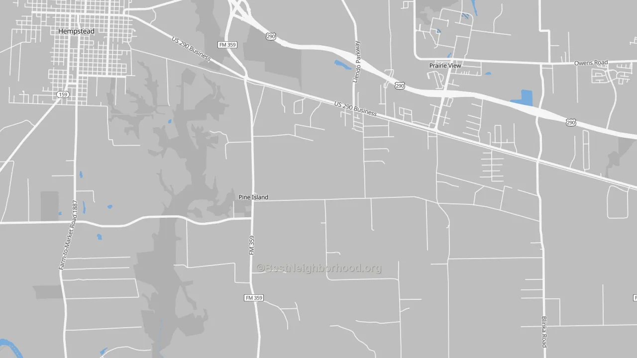 Transit Grade map of Pine Island, TX