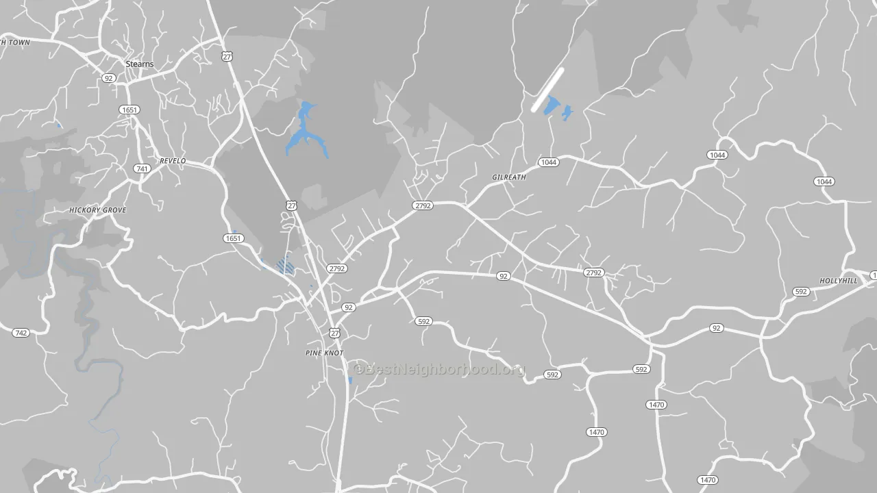 Transit Grade map of Pine Knot, KY