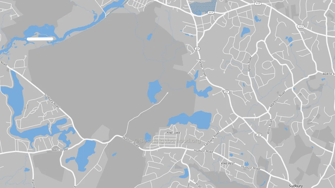 Transit Grade map of Pine Lake, MA