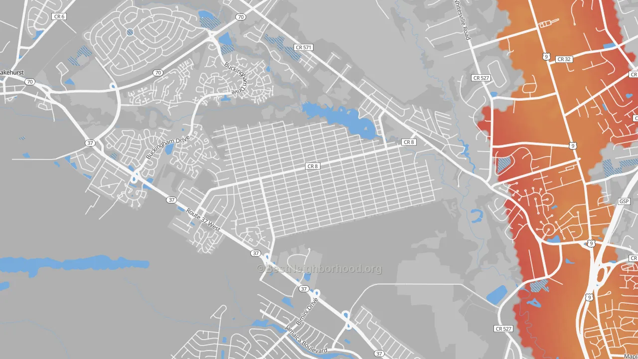 Transit Grade map of Pine Lake Park, NJ