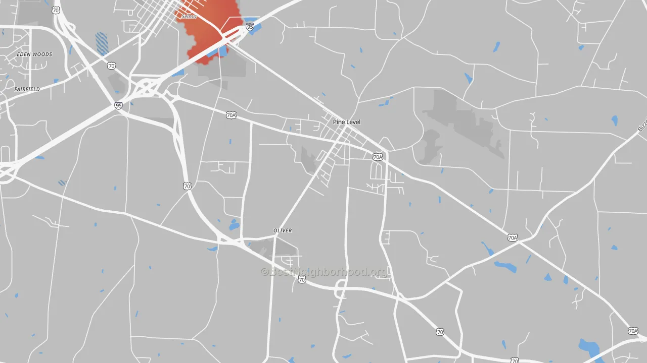 Transit Grade map of Pine Level, NC