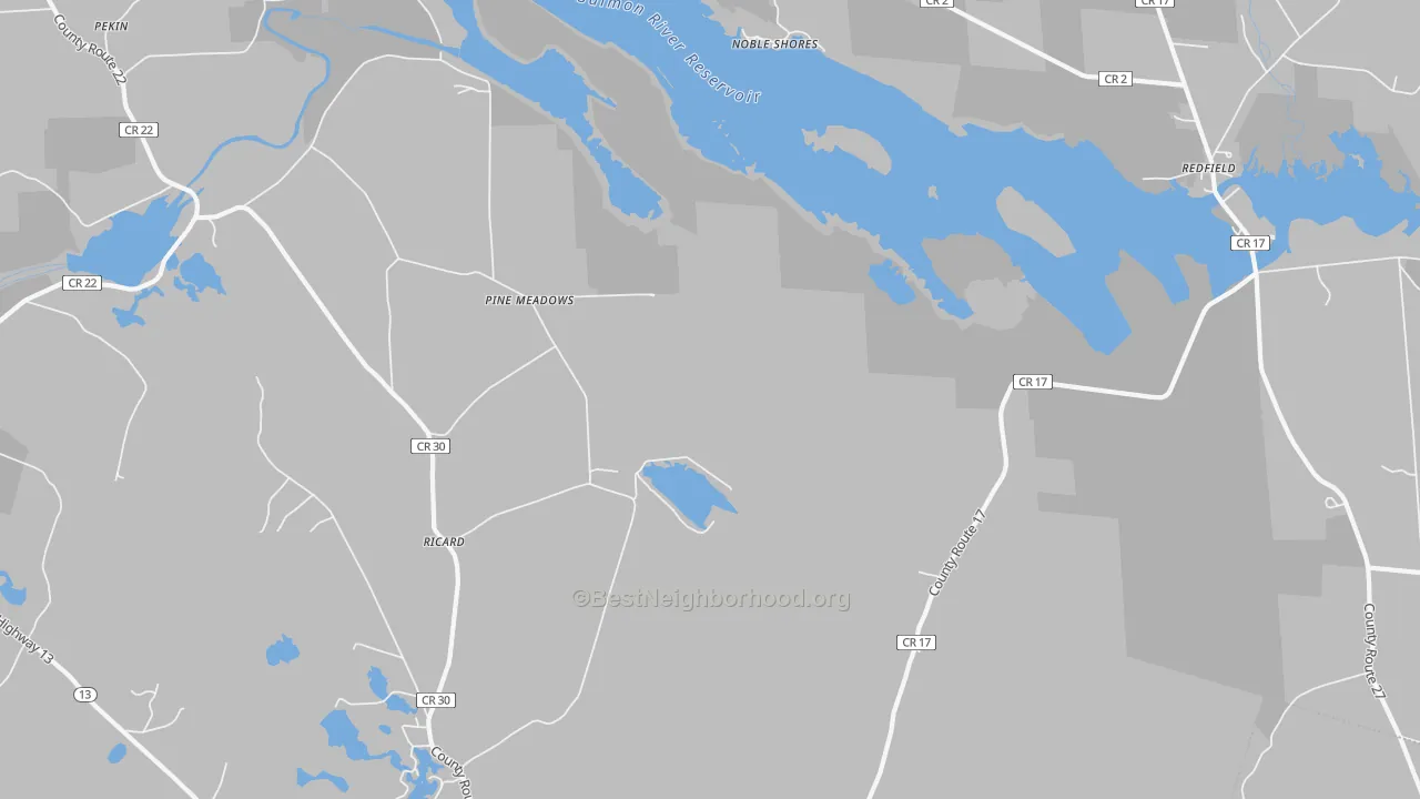 Transit Grade map of Pine Meadows, NY